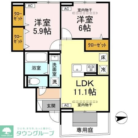 オリエンタルドエル Iの物件間取画像